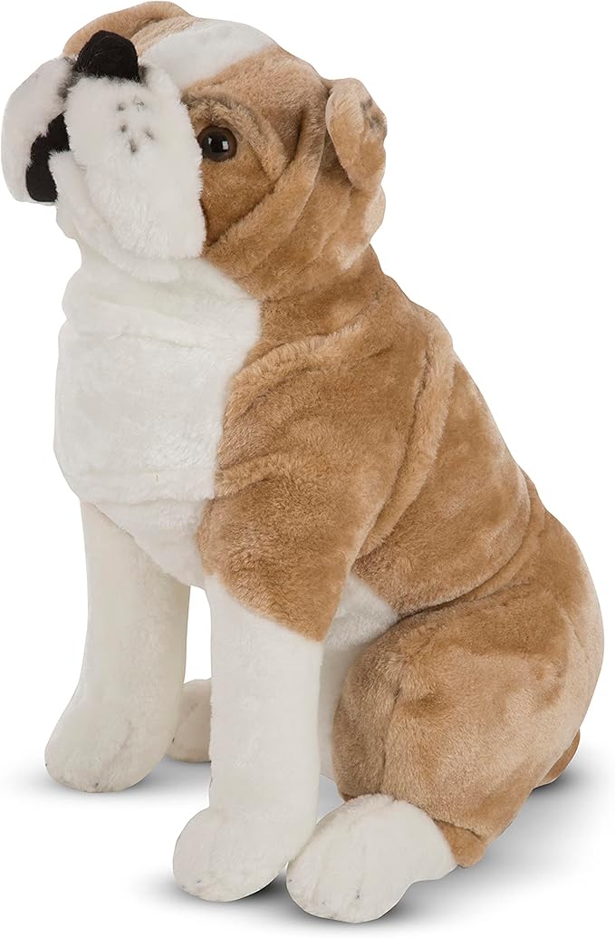 Melissa & Doug Giant English Bulldog - Lifelike Stuffed Animal (nearly 2 feet tall)
