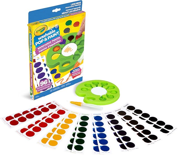 CRAYOLA Washable Pop & Paint Watercolour Palette