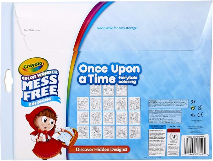 Crayola Color Wonder Fairytales (18 Pages), Mess Free Coloring for Kids & Toddlers, Kids Gifts, Invisible Ink Markers, Ages 3+