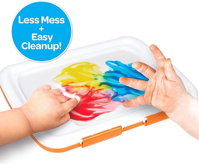 Crayola Washable Finger Paint Station, Less Mess Finger Paints for Toddlers, Sensory Toy, Toddler Activity, Gift for Toddlers