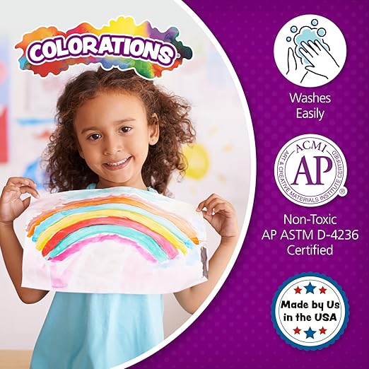 Colorations Simply Washable Tempera Paint, Fluorescent Neon Red - 16 oz.