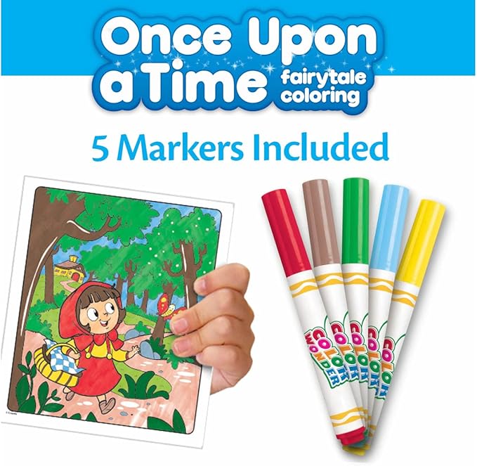 Crayola Color Wonder Fairytales (18 Pages), Mess Free Coloring for Kids & Toddlers, Kids Gifts, Invisible Ink Markers, Ages 3+