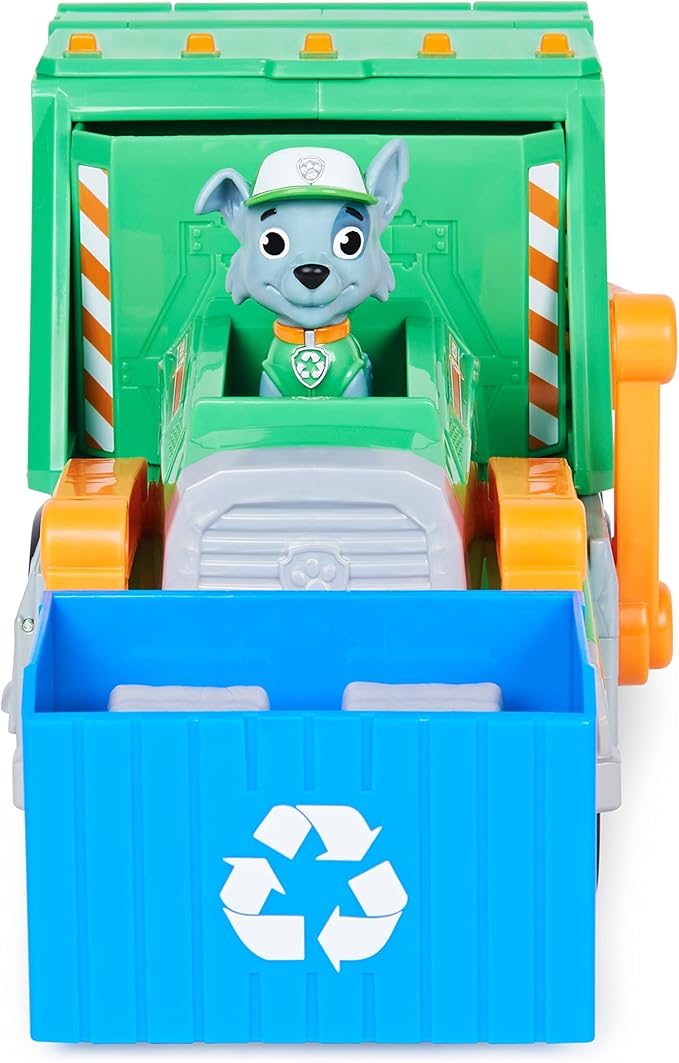 Paw Patrol, Rocky’s Reuse It Deluxe Truck with Collectible Toy Figure and 3 Tools, for Kids Aged 3 and up