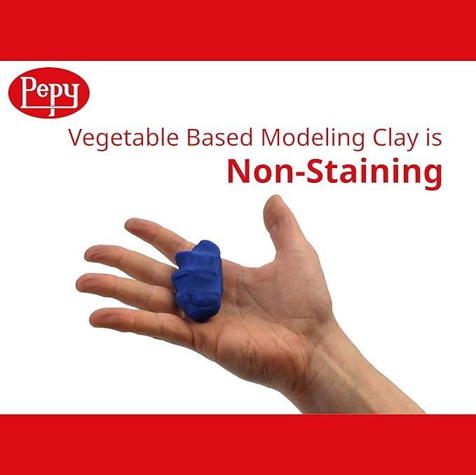 Pepy Plastilina Reusable and Non-Drying Modeling Clay Gift Set; Set of 48 Bars, 1.4 Ounce Each, 4 Each of 12 Colors, Perfect for Arts and Crafts Projects, Multicolor
