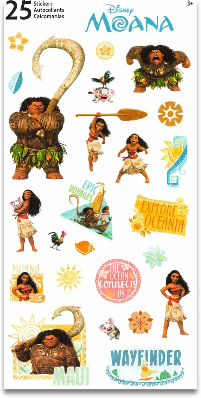 Disney Moana 2 Coloring Book Set - Bundle with 2 Moana Coloring Books, Crayons, Stickers for Girls | Moana 2 Activity Book Set