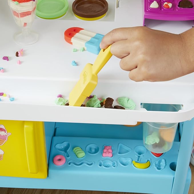 Play-Doh Kitchen Creations Ultimate Ice Cream Truck Toy Playset, Food Truck Toys for Kids, 27 Accessories, 12 Cans, Preschool Toys for 3 Year Old Girls & Boys and Up, Non-Toxic