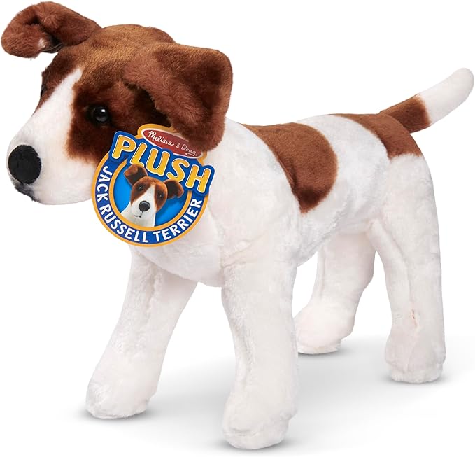 Melissa & Doug Giant Jack Russell Terrier - Lifelike Stuffed Animal Dog (over 12 inches tall)