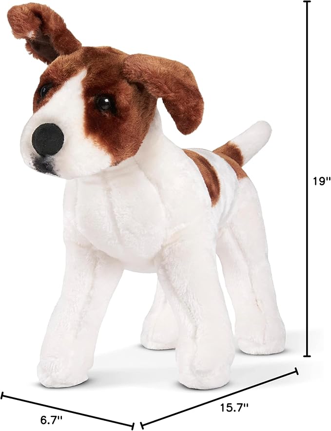 Melissa & Doug Giant Jack Russell Terrier - Lifelike Stuffed Animal Dog (over 12 inches tall)