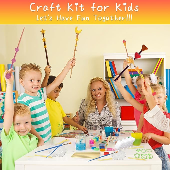 intonly 24 Magic Wizard Wand Making Kit DIY Craft Set for Kids Adult Make Your Own Wands Birthday Party Gift (24set)