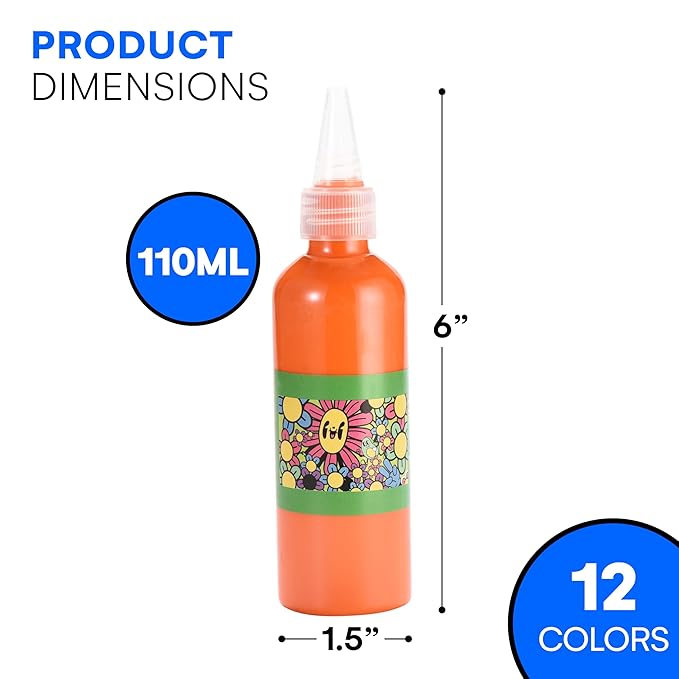 Neliblu Watercolor Paint Set for Kids - Pack of 12 Washable Kids Painting Set with 12 Vibrant Colors - Ideal for Home, Classroom, and Art Parties - Includes Paintbrush for Creative Fun on the Go