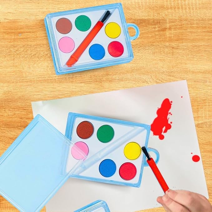 Paint Set Value Pack Favors in 6 Vibrant Colors - 6 Packs of 12 | Perfect for Art Parties, Kids' Creativity & Crafters