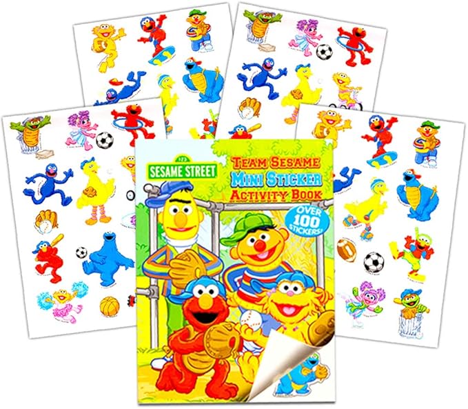 Sesame Street Finger Paint Set for Toddlers Kids - Pack of 4 Classic Colors and Stickers (Elmo Painting)