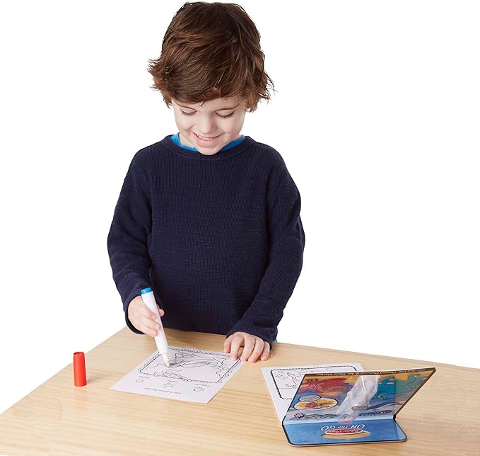 Melissa & Doug On the Go ColorBlast! Activity Book: Sea Life - 24 Pictures and No-Mess Pen - FSC Certified