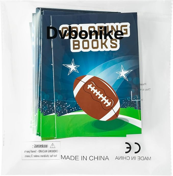 24Pcs Football Coloring Books Sport Theme DIY Color-in Pages Football Helmet Glove Trophy Drawing Booklet Party Favors Gifts Classroom Reward Home Art Activity Supplies for Kids Toddlers