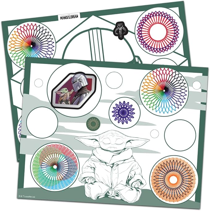 Spirograph Cyclex Studio Grogu - Disney Star Wars The Mandalorian - Baby Yoda - The Easy Way to Make Countless Amazing Designs - Rotating Stencil Wheel - Ages 5+