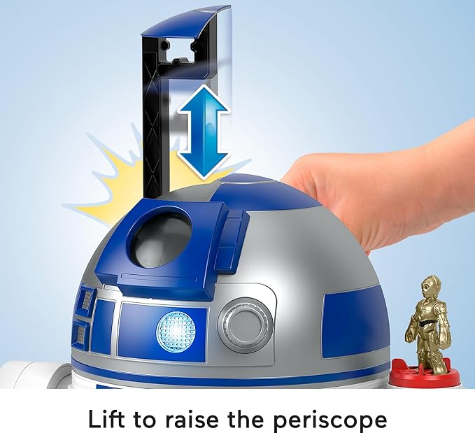Fisher-Price Imaginext Star Wars Toy R2-D2 (17.5 in Tall) with Lights Sounds & C-3P0 Metal Character Key for Kids Ages 3+ Years