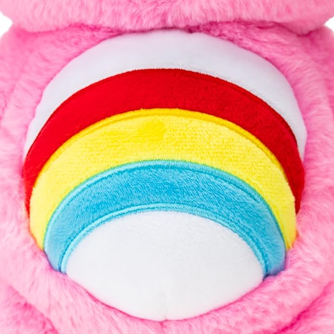 Care Bears 14" Cheer Bear Plushie - Medium Size - Pink Plushie for Ages 4+ – Perfect Stuffed Animal Holiday, Birthday Gift, Super Soft and Cuddly – Good For Girls and Boys, Employees, Collectors