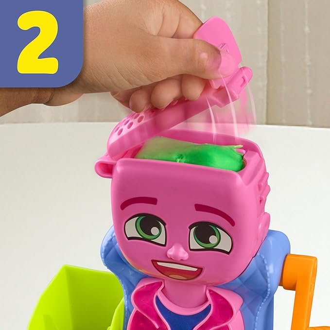 Play-Doh Hair Stylin' Salon Playset with 6 Cans, Pretend Play Toys for Girls and Boys Ages 3 and Up