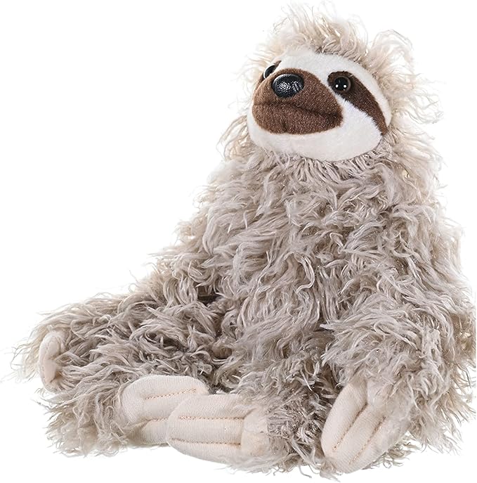 Wild Republic Three Toed Sloth Plush, Stuffed Animal, Plush Toy, Sloth Gifts, Cuddlekins, 8"