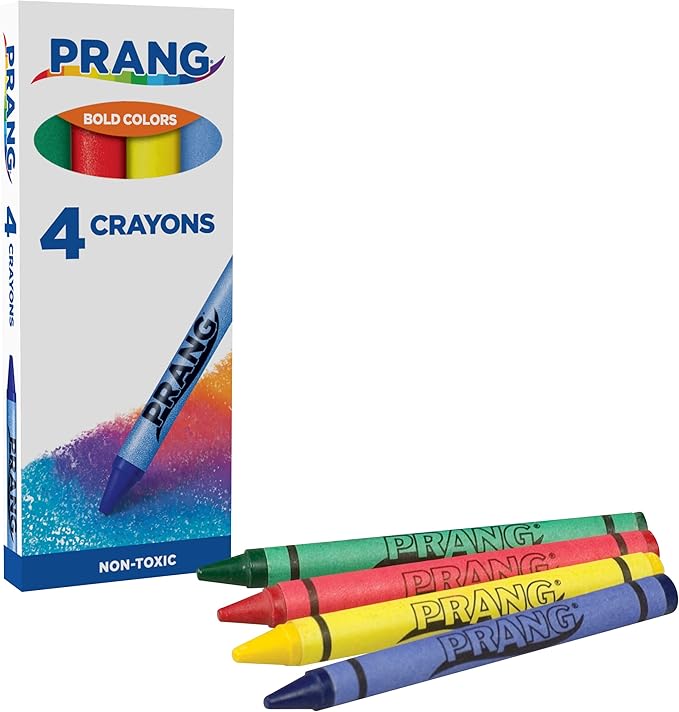 Prang Crayons, Assorted Colors, 4 Count