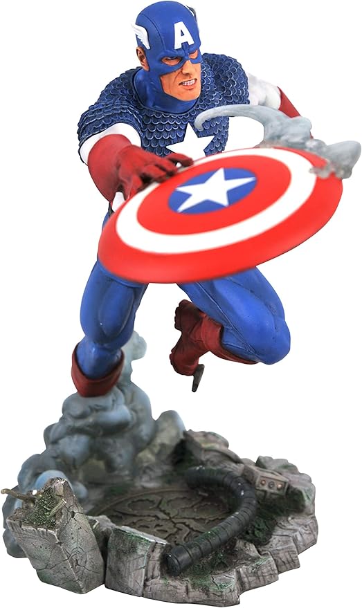 Diamond Select Toys Marvel Gallery VS: Captain America PVC Figure, 10 inches