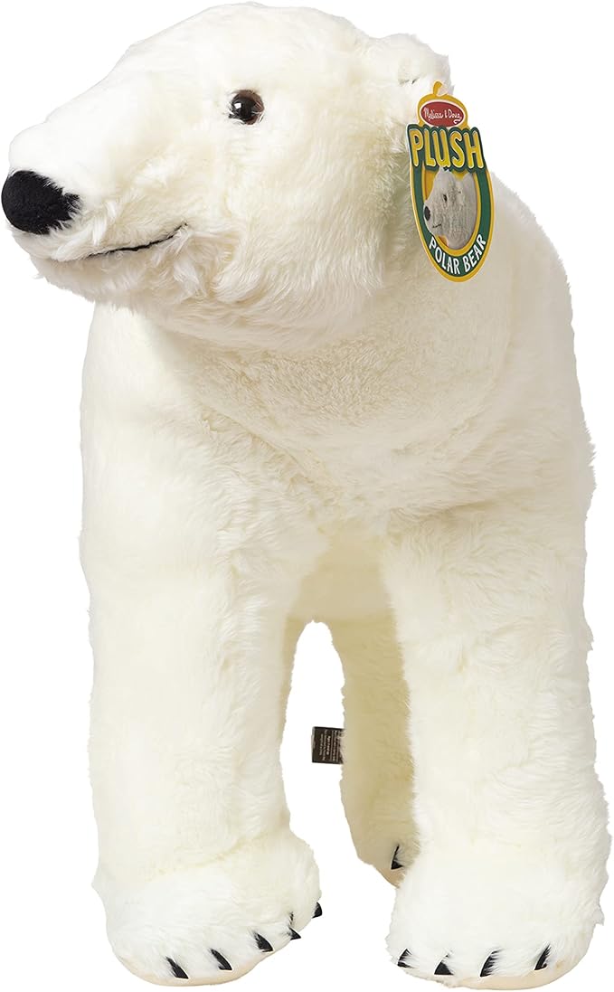 Melissa & Doug Giant Polar Bear - Lifelike Plush Toy (3 Feet Long), White - Extra Large Stuffed Animal for Ages 3+