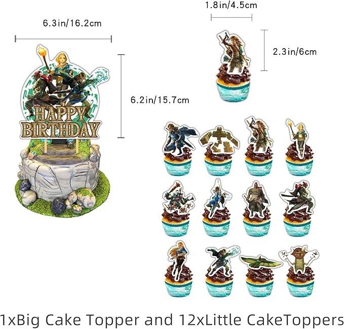Legend Game Party Supplies, Game Birthday Supplies Include Banner, Bracelet, Balloon, Cup Cake Toppers, Cake topper for children Birthday Party
