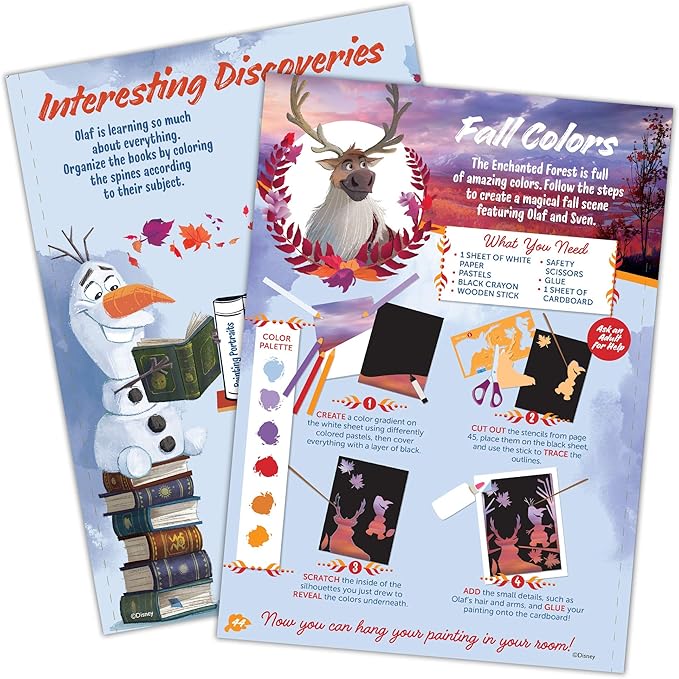 Disney Frozen 2 Olaf Deluxe 48-Page Sketch Book with Stickers, Coloring and Activity Book 45847 Bendon