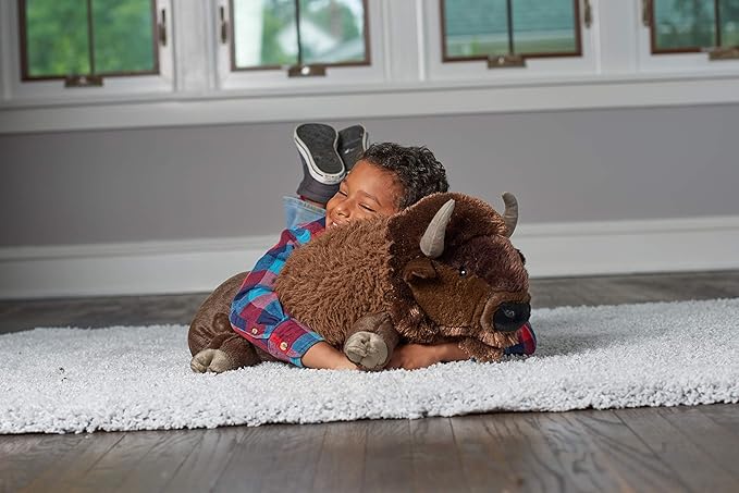 Wild Republic Jumbo Bison Plush, Giant Stuffed Animal, Plush Toy, 30", Multi, Model:19307