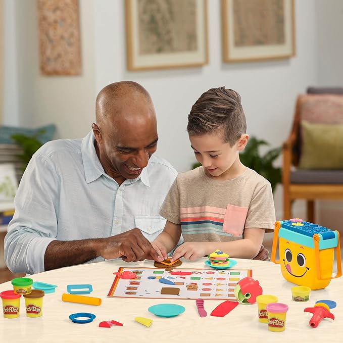 Play-Doh Picnic Shapes Starter Set, Preschool Toys for 3 Year Old Girls & Boys, Play Food, 12 Tools & 6 Modeling Compound Colors