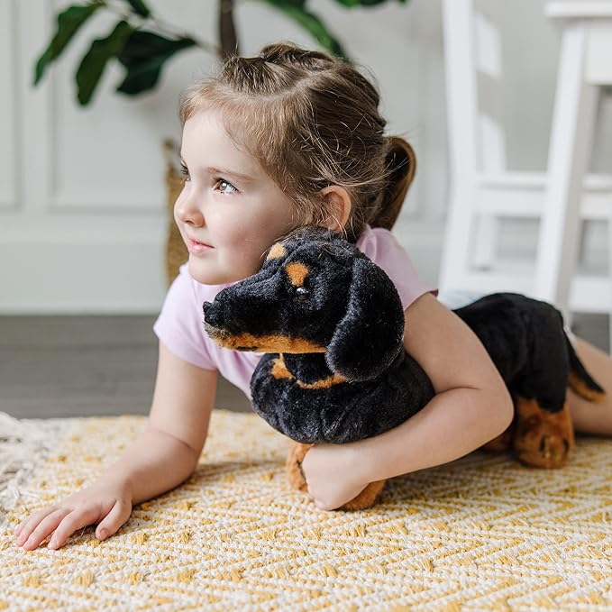 Melissa & Doug Giant Dachshund - Lifelike Stuffed Animal Dog Large (Pack of 2)