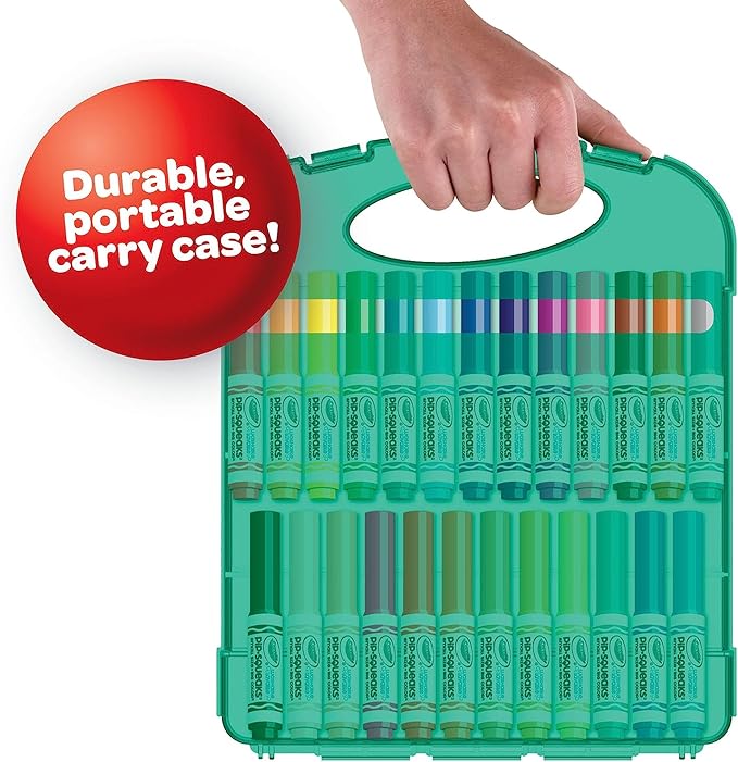 Crayola Pip Squeaks Marker Set (65ct), Mini Washable Markers for Kids, Markers for Coloring Books, Kids Travel Activity, Coloring Gifts, 4+