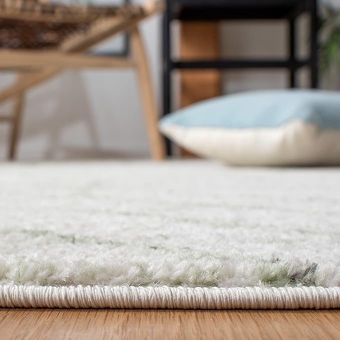 SAFAVIEH Adirondack Collection Accent Rug - 3' x 5', Ivory & Sage, Modern Geometric Design, Non-Shedding & Easy Care, Ideal for High Traffic Areas in Entryway, Living Room, Bedroom (ADR241W)