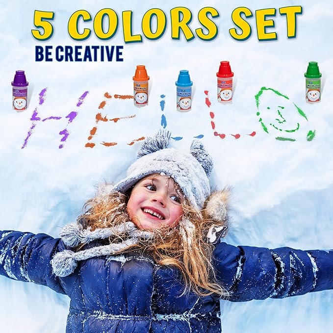 Snow Markers Mini five colors set with ten color packets