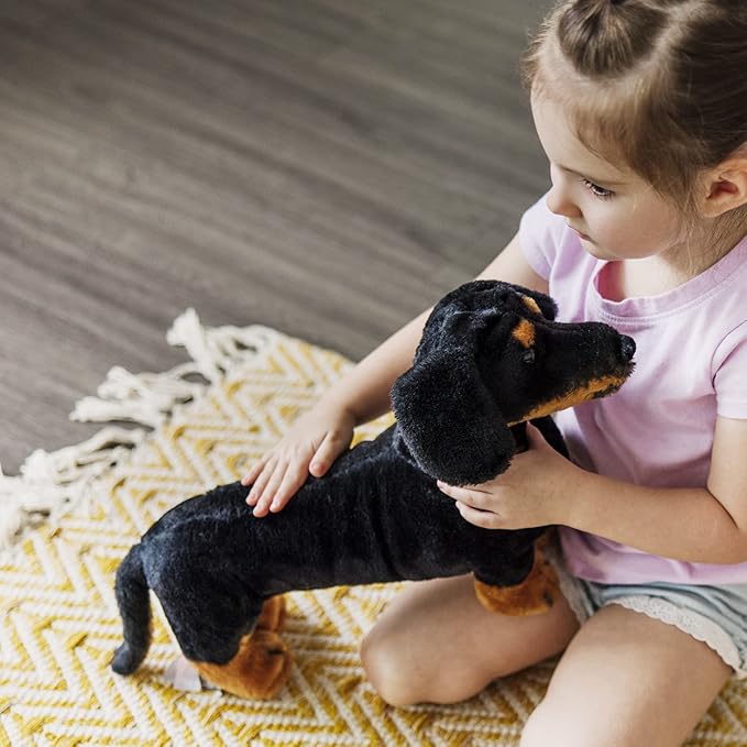Melissa & Doug Giant Dachshund - Lifelike Stuffed Animal Dog Large (Pack of 2)