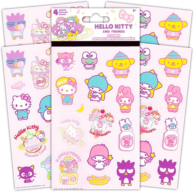 Hello Kitty Coloring Book Set - Bundle of 2 Hello Kitty Activity Books, Stickers, and Door Hanger | Hello Kitty Drawing Kit for Kids