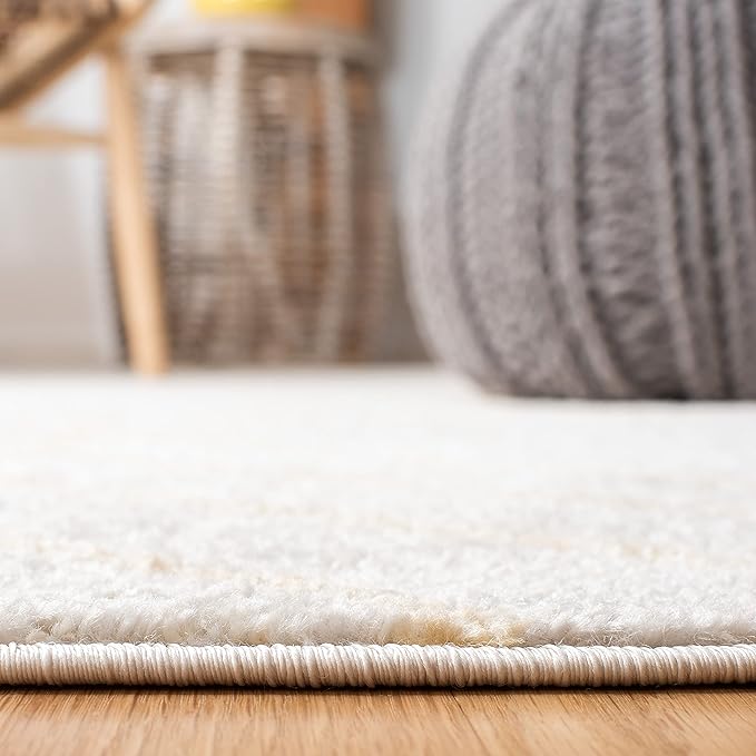 SAFAVIEH Adirondack Collection Runner Rug - 2'6" x 8', Ivory & Gold, Modern Geometric Design, Non-Shedding & Easy Care, Ideal for High Traffic Areas in Living Room, Bedroom (ADR241C)