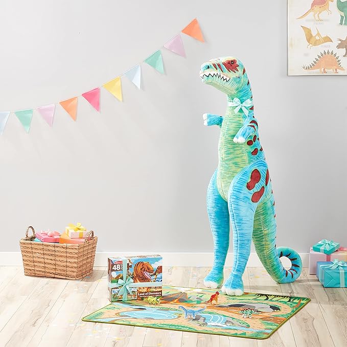 Melissa & Doug Jumbo T-Rex Dinosaur - Lifelike Stuffed Animal (over 4 feet tall)