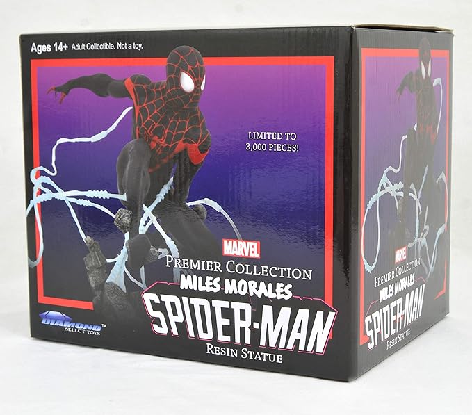 Marvel Premier Collection: Mile Morales Spider-Man Statue, Multicolor, 9 inches