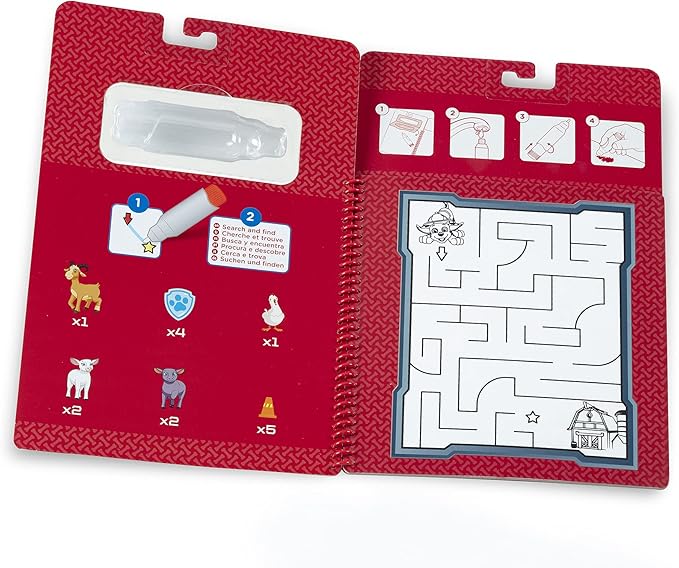 Melissa & Doug PAW Patrol Water Wow! Marshall Water Reveal Travel Book Activity Pad | 3+ | Gift for Boy or Girl