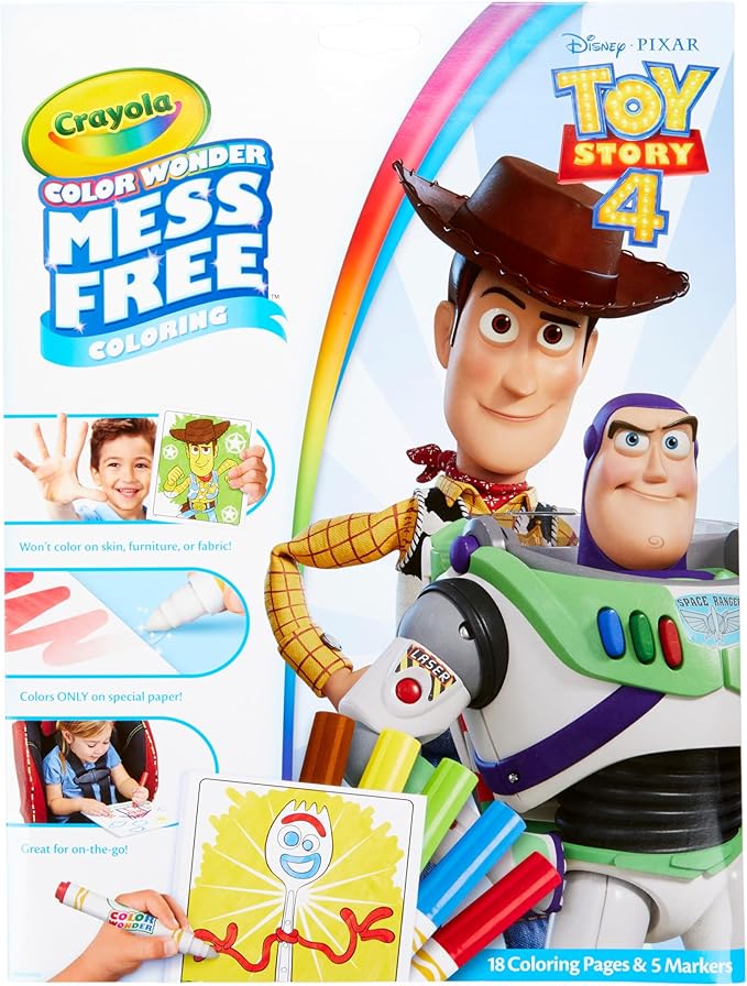 Crayola Toy Story Coloring Pages, Color Wonder Mess Free, Gift for Kids, Age 3, 4, 5, 6