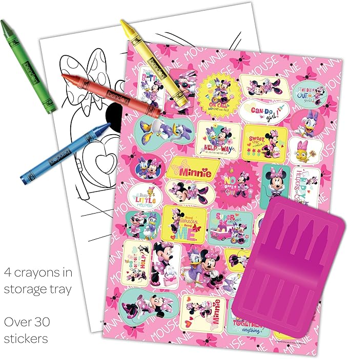 Disney Minnie Mouse Coloring and Activity Book with 4 Crayons and Stickers Bendon 46766