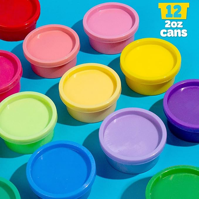 Play-Doh Super Stretch 12 Pack Playdoh Variety, Kit, Gifts for Kids, Popular Kids Toys, Party Favors for Kids 8-12, Compound Packs, Bulk Pack, Kids Gifts 8-12, Sensory Dough