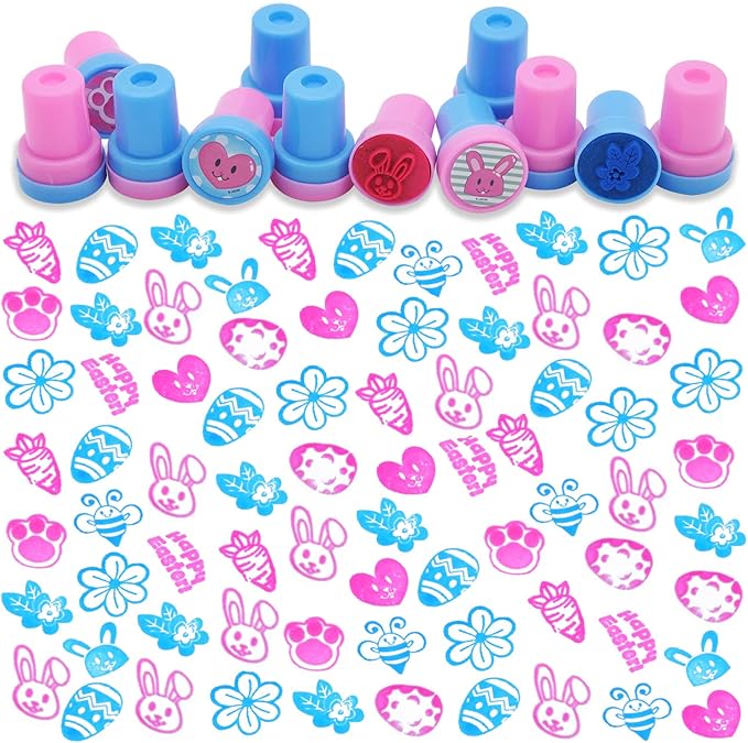 JOYIN 1000 Easter Arts & Crafts with Stickers Rolls, Stampers, foam stickers, and Temporary Tattoos for Easter Basket Stuffers, Egg Fillers, Egg Hunt Party, and Classroom Events