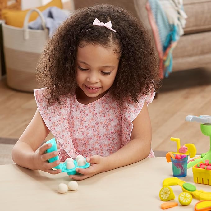 Play-Doh Farmer's Market Kitchen Playset, 28 Play Food Accessories & Tools, 11 Colors, Back to School Classroom Supplies, Preschool Toys, Ages 3+ (Amazon Exclusive)