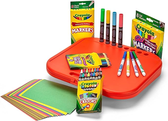 Crayola Create 'N Carry Art Set (75pcs), Art Supplies Kit, Drawing Set for Kids, Arts & Crafts Supplies, Gift for Kids, 5+