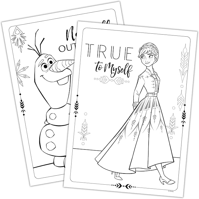 Disney Frozen Elsa and Anna 25-Page Shaped Coloring and Activity Book with 3 Shaped Character Crayons Kristoff, Olaf and Sven 49119 Bendon