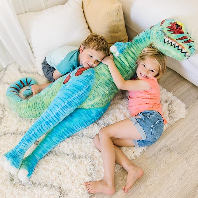 Melissa & Doug Jumbo T-Rex Dinosaur - Lifelike Stuffed Animal (over 4 feet tall)