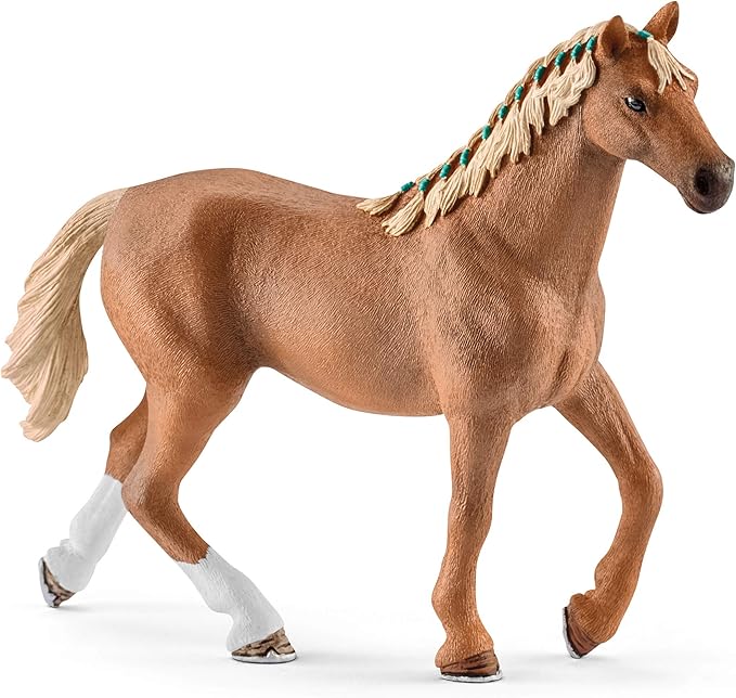 Schleich Horse Club, Toys for Girls and Boys, Engligh Thoroughbred Horse Set with Horse Toy and Accessories, 4 Pieces, Ages 5+