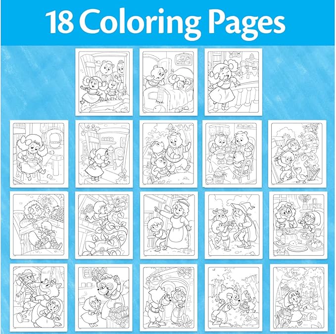 Crayola Color Wonder Fairytales (18 Pages), Mess Free Coloring for Kids & Toddlers, Kids Gifts, Invisible Ink Markers, Ages 3+